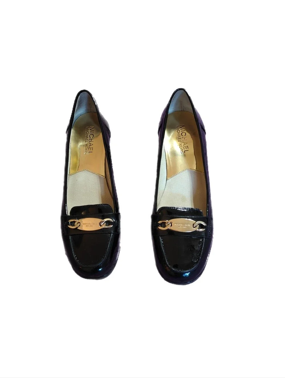 Michael Kors Lainey Black Patent Leather Loafers Size 6.5